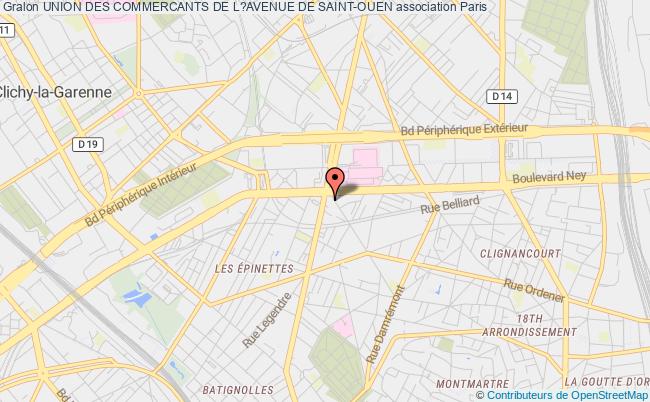 plan association Union Des Commercants De L?avenue De Saint-ouen Paris