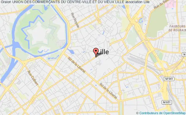 plan association Union Des CommerÇants Du Centre-ville Et Du Vieux Lille Lille