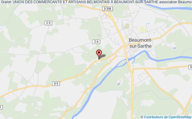 plan association Union Des Commercants Et Artisans Belmontais Â Beaumont-sur-sarthe Beaumont-sur-Sarthe