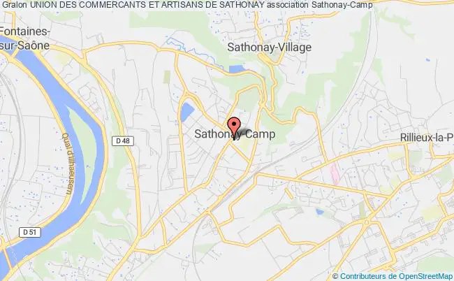 plan association Union Des Commercants Et Artisans De Sathonay Sathonay-Camp