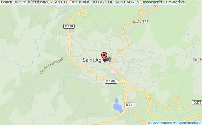 plan association Union Des Commercants Et Artisans Du Pays De Saint Agreve Saint-Agrève