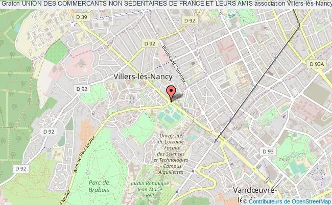 plan association Union Des Commercants Non Sedentaires De France Et Leurs Amis Villers-lès-Nancy