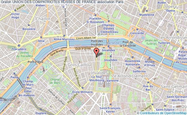 plan association Union Des Compatriotes Russes De France Paris