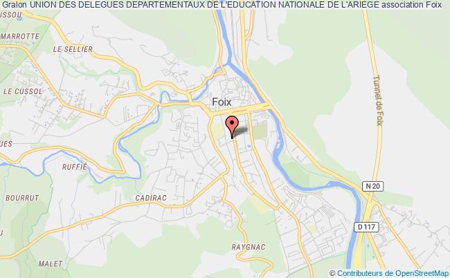 plan association Union Des Delegues Departementaux De L'education Nationale De L'ariege Foix