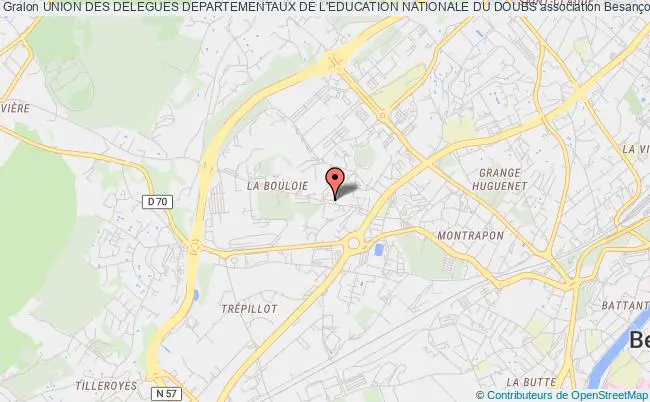 plan association Union Des Delegues Departementaux De L'education Nationale Du Doubs Besançon