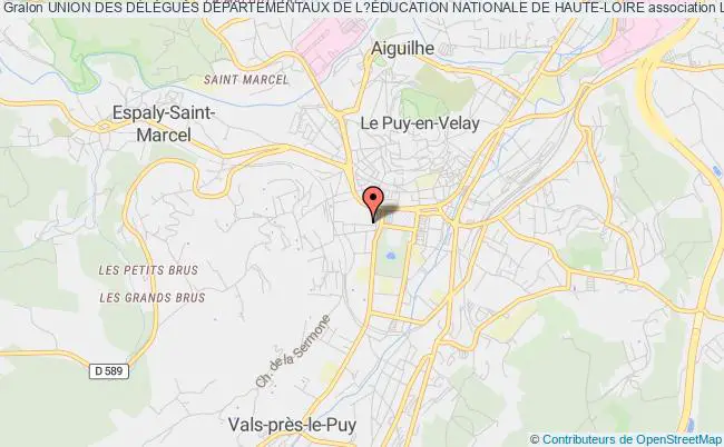 plan association Union Des DÉlÉguÉs DÉpartementaux De L?Éducation Nationale De Haute-loire Le Puy-en-Velay
