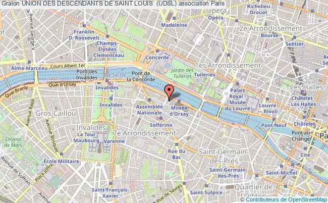 plan association Union Des Descendants De Saint Louis  (udsl) Paris 7e