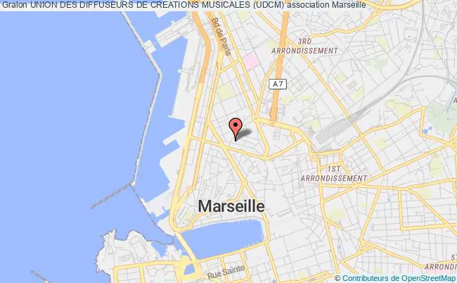 plan association Union Des Diffuseurs De Creations Musicales (udcm) Marseille 2