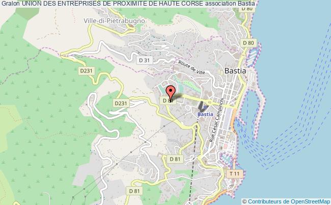 plan association Union Des Entreprises De Proximite De Haute Corse Bastia