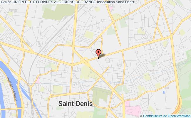 plan association Union Des Etudiants Algeriens De France Saint-Denis