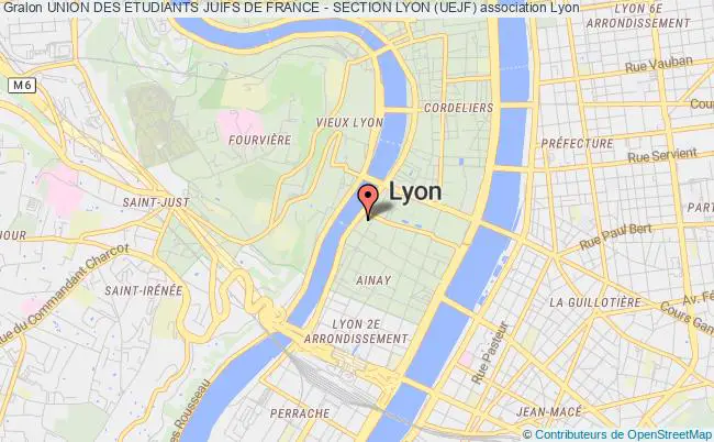 plan association Union Des Etudiants Juifs De France - Section Lyon (uejf) Lyon