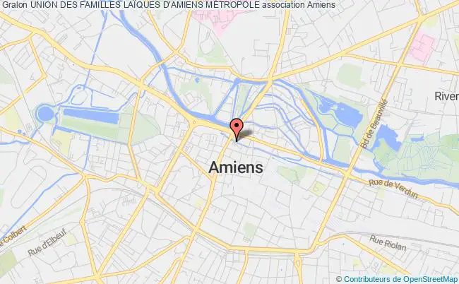 plan association Union Des Familles LaÏques D'amiens MÉtropole Amiens