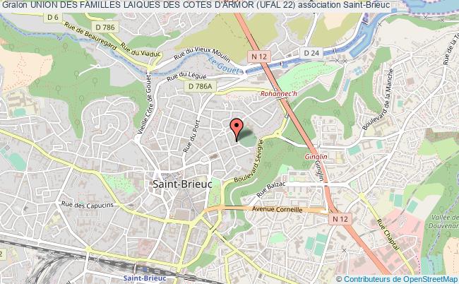 plan association Union Des Familles Laiques Des Cotes D'armor (ufal 22) Saint-Brieuc