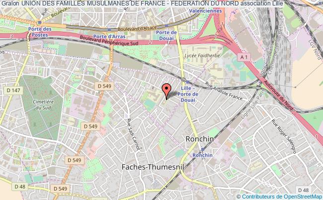 plan association Union Des Familles Musulmanes De France - Federation Du Nord Lille
