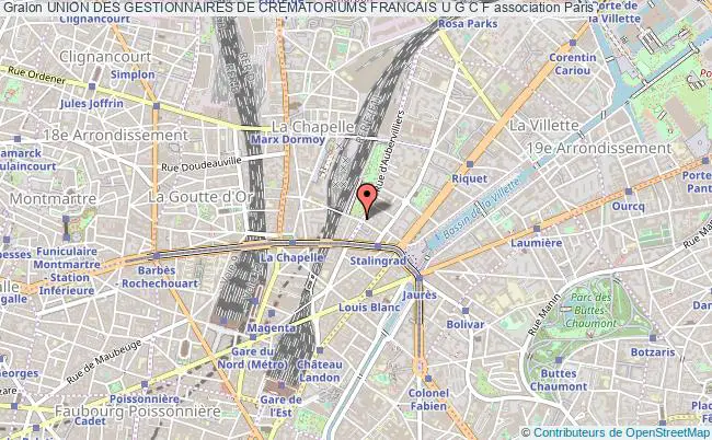 plan association Union Des Gestionnaires De Crematoriums Francais U G C F Paris