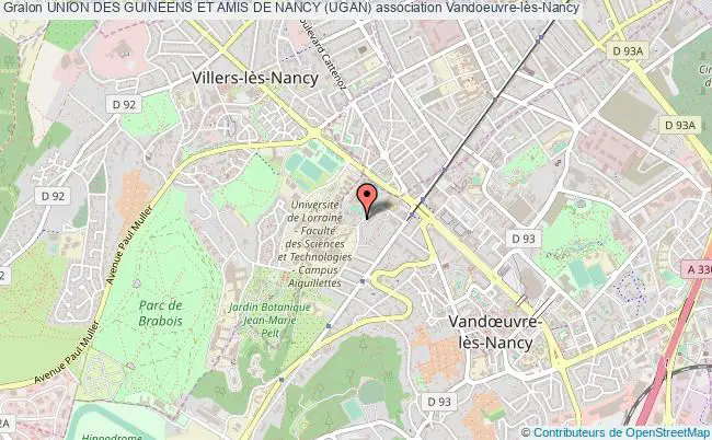 plan association Union Des Guineens Et Amis De Nancy (ugan) Vandoeuvre-lès-Nancy