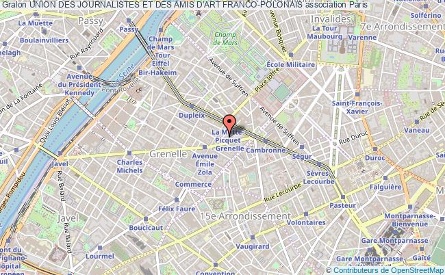 plan association Union Des Journalistes Et Des Amis D'art Franco-polonais Paris