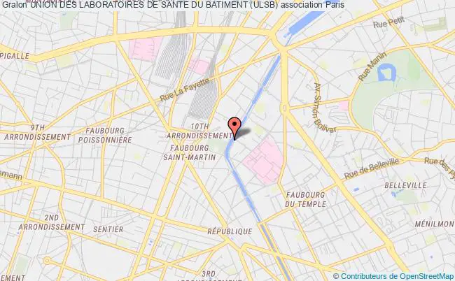 plan association Union Des Laboratoires De Sante Du Batiment (ulsb) PARIS