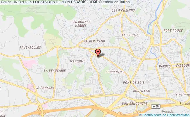 plan association Union Des Locataires De Mon Paradis (ulmp) Toulon