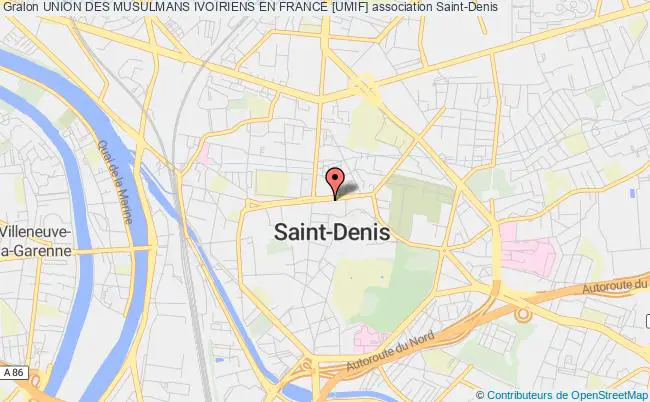 plan association Union Des Musulmans Ivoiriens En France [umif] Saint-Denis