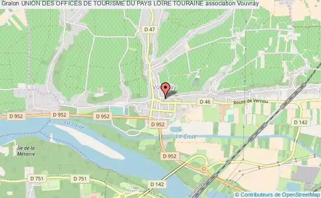 plan association Union Des Offices De Tourisme Du Pays Loire Touraine Vouvray