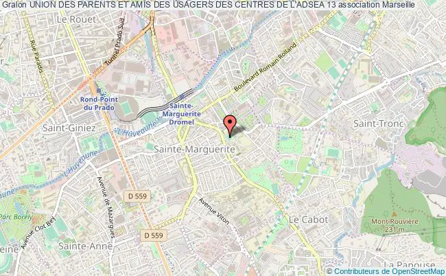 plan association Union Des Parents Et Amis Des Usagers Des Centres De L'adsea 13 Marseille