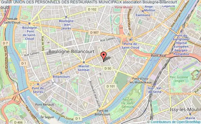 plan association Union Des Personnels Des Restaurants Municipaux Boulogne-Billancourt