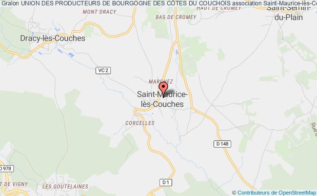 plan association Union Des Producteurs De Bourgogne Des CÔtes Du Couchois Saint-Maurice-lès-Couches