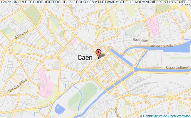 plan association Union Des Producteurs De Lait Pour Les A.o.p Camembert De Normandie, Pont L'eveque Et Livarot Caen