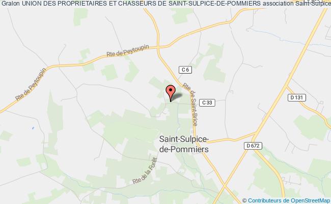 plan association Union Des Proprietaires Et Chasseurs De Saint-sulpice-de-pommiers Saint-Sulpice-de-Pommiers