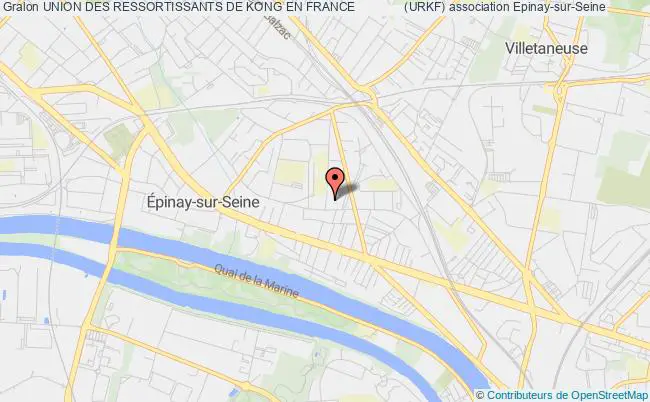 plan association Union Des Ressortissants De Kong En France              (urkf) Épinay-sur-Seine