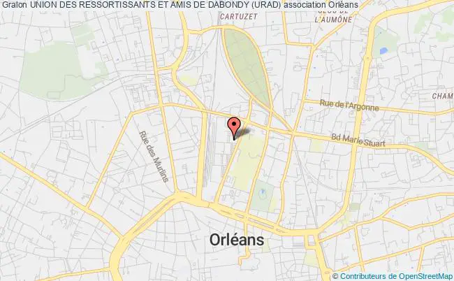 plan association Union Des Ressortissants Et Amis De Dabondy (urad) Orléans