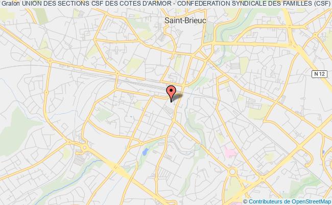 plan association Union Des Sections Csf Des Cotes D'armor - Confederation Syndicale Des Familles (csf) Saint-Brieuc