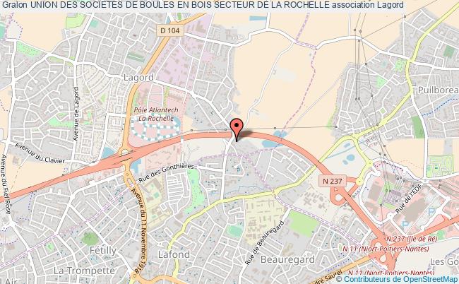 plan association Union Des Societes De Boules En Bois Secteur De La Rochelle Lagord