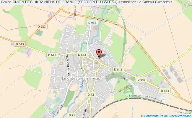 plan association Union Des Ukrainiens De France (section Du Cateau) Le    Cateau-Cambrésis