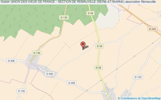 plan association Union Des Vieux De France - Section De Remauville (seine-et-marne) Remauville