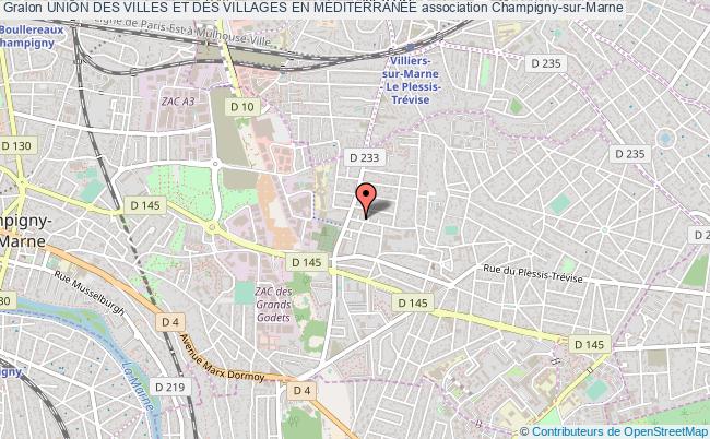 plan association Union Des Villes Et Des Villages En MÉditerranÉe Champigny-sur-Marne
