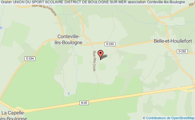 plan association Union Du Sport Scolaire District De Boulogne Sur Mer Conteville-lès-Boulogne