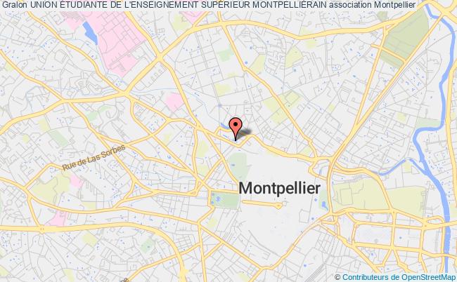 plan association Union Étudiante De L'enseignement SupÉrieur MontpelliÉrain Montpellier