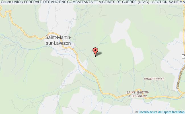 plan association Union Federale Des Anciens Combattants Et Victimes De Guerre (ufac) - Section Saint Martin Sur Lavezon Saint-Martin-sur-Lavezon