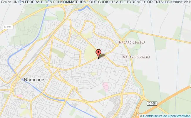 plan association Union Federale Des Consommateurs " Que Choisir " Aude-pyrenees Orientales Narbonne