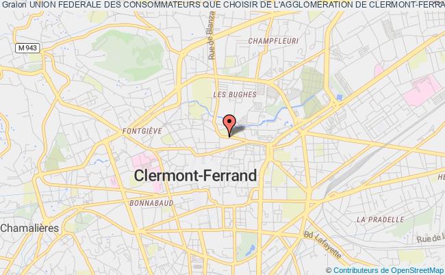 plan association Union Federale Des Consommateurs Que Choisir De L'agglomeration De Clermont-ferrand (ufc Que Choisir Clermont-ferrand) Clermont-Ferrand