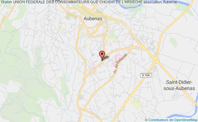 UNION FEDERALE DES CONSOMMATEURS QUE CHOISIR DE L'ARDECHE