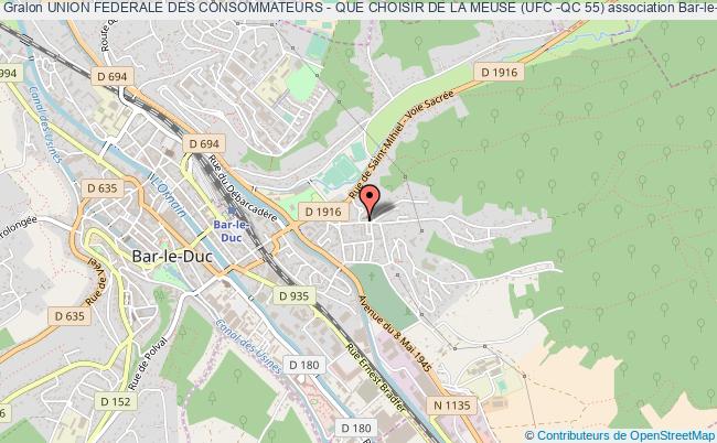 plan association Union Federale Des Consommateurs - Que Choisir De La Meuse (ufc -qc 55) Bar-le-Duc