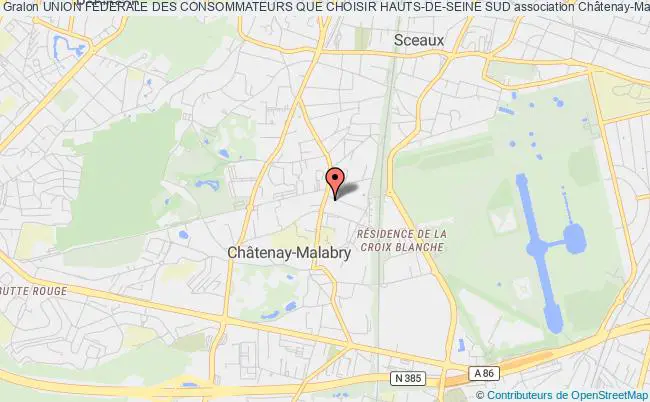 plan association Union Federale Des Consommateurs Que Choisir Hauts-de-seine Sud Châtenay-Malabry