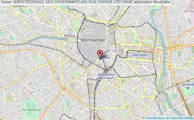 plan association Union Federale Des Consommateurs Que Choisir Occitanie Montpellier