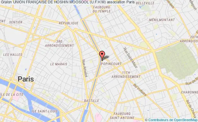 plan association Union FranÇaise De Hoshin Moosool (u.f.h.m) Paris