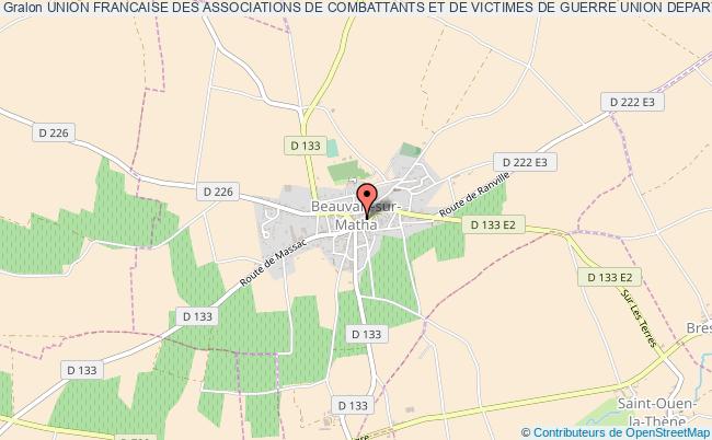 plan association Union Francaise Des Associations De Combattants Et De Victimes De Guerre Union Departementale De La Charente Maritime U.f.a.c. Beauvais-sur-Matha