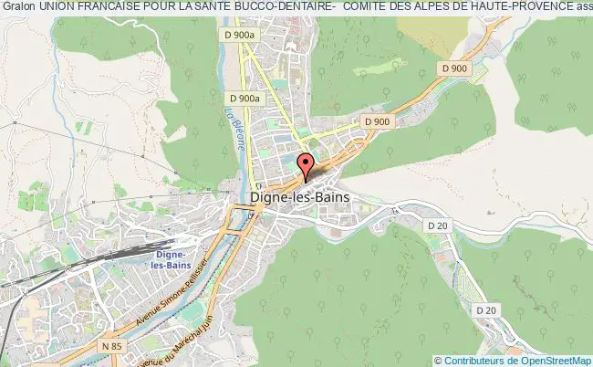 plan association Union Francaise Pour La Sante Bucco-dentaire-  Comite Des Alpes De Haute-provence Digne-les-Bains