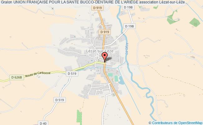 plan association Union FranÇaise Pour La Sante Bucco-dentaire De L'ariege Lézat-sur-Lèze